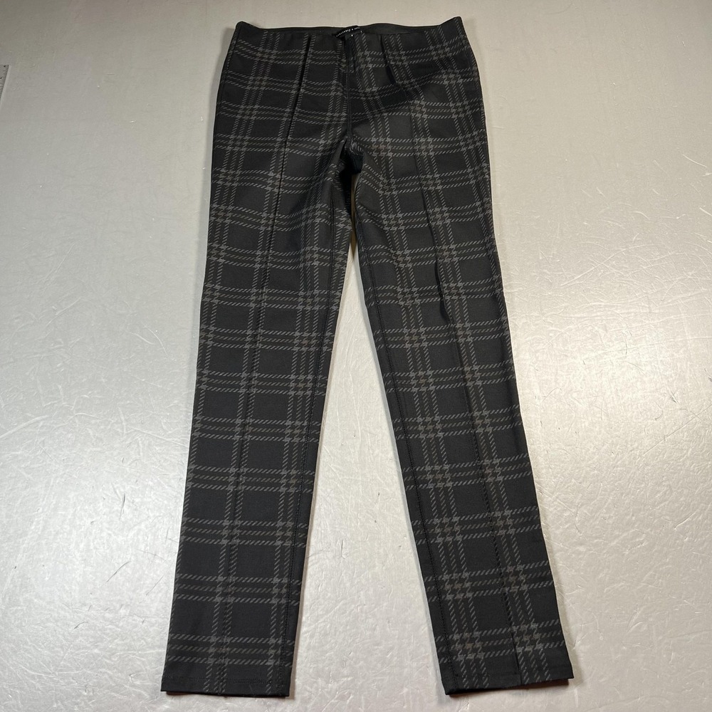 Sanctuary Anthropologie Pants Womens Medium Black Gray Plaid Stretch Ankle